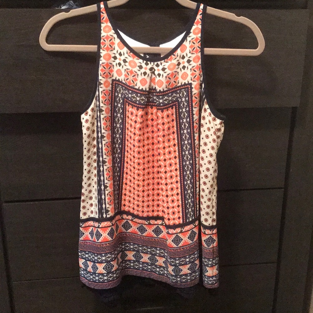 Peach design Dressy Tank.